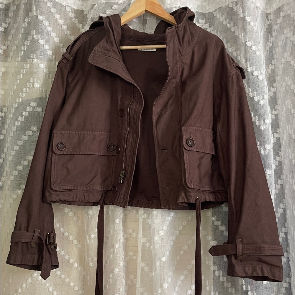 New Rowan Finnian Hooded Utility Jacket - Mountain Ridge Brown - M - Picture 15 of 17